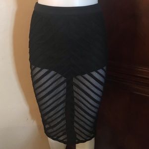 🆕 A.Peach Black Skort with Long Knitted Overlay-M